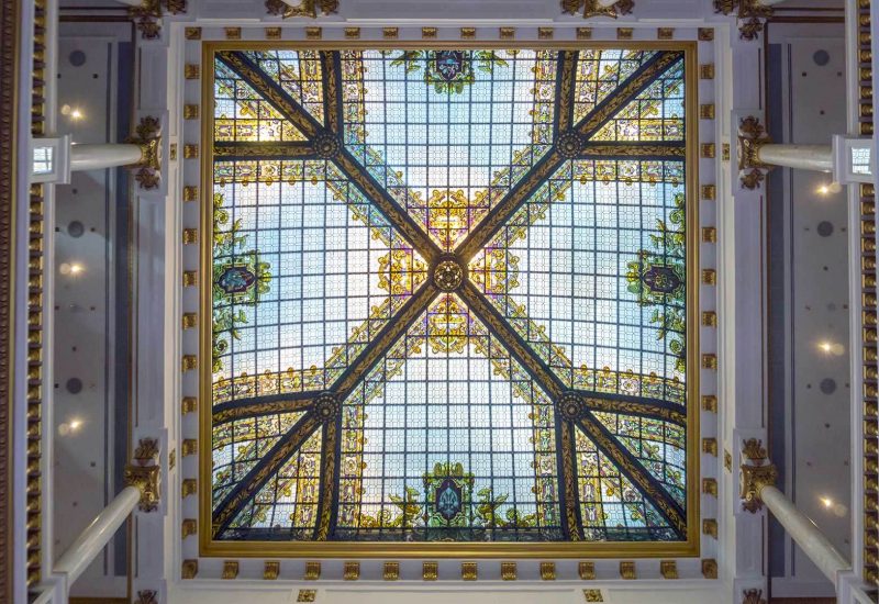 Vidriera Maumejean del Casino Gran Vía de Madrid